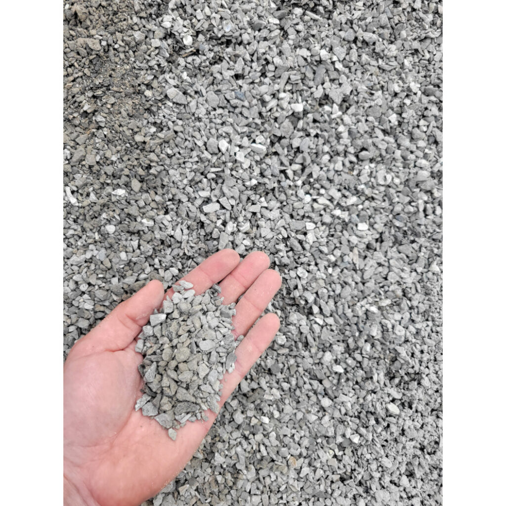 Close up of 1/4 inch buckshot limestone gravel used for walkways and drainage, located in Kansas City.