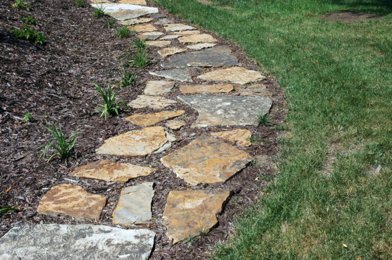 Autumn Haze Flagstone stepping stones in Kansas City