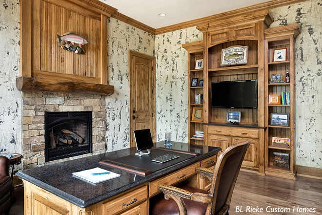 Autumn Haze veneer in a home office