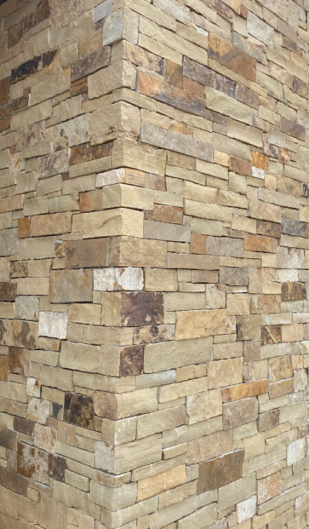 James Creek Blend Natural Thin Veneer on a home exterior